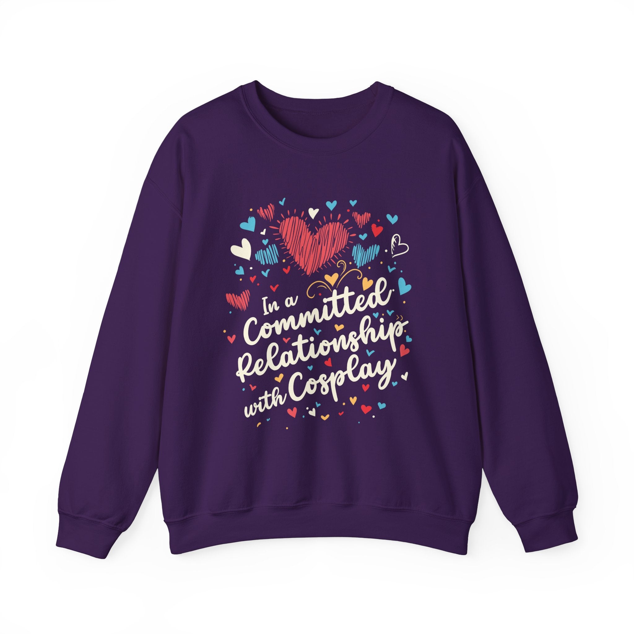 Unisex In a Committed Relationship with Cosplay Sweatshirt S Purple 