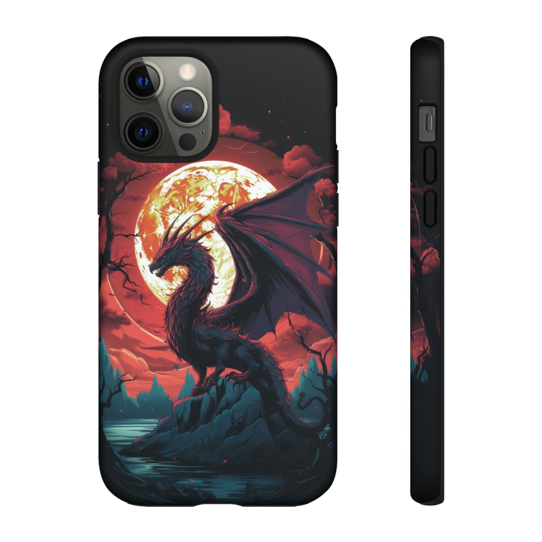 Dragon Fiery Moonlight Phone Case iPhone 12 Pro Matte 