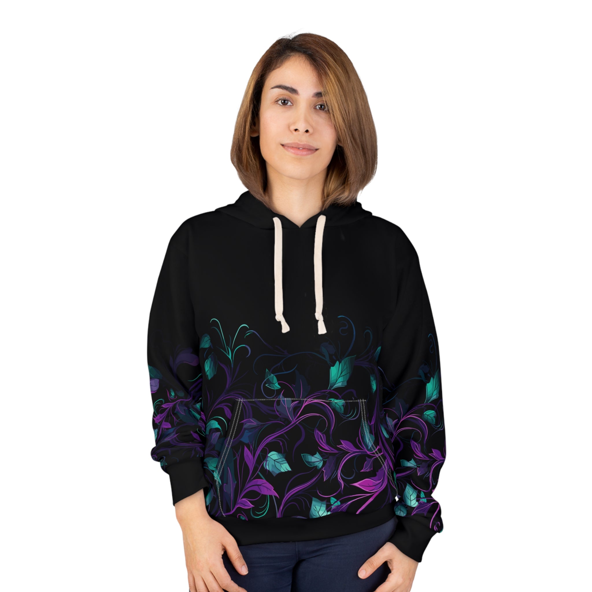 Unisex Vines & Leaves All Over Print Hoodie   