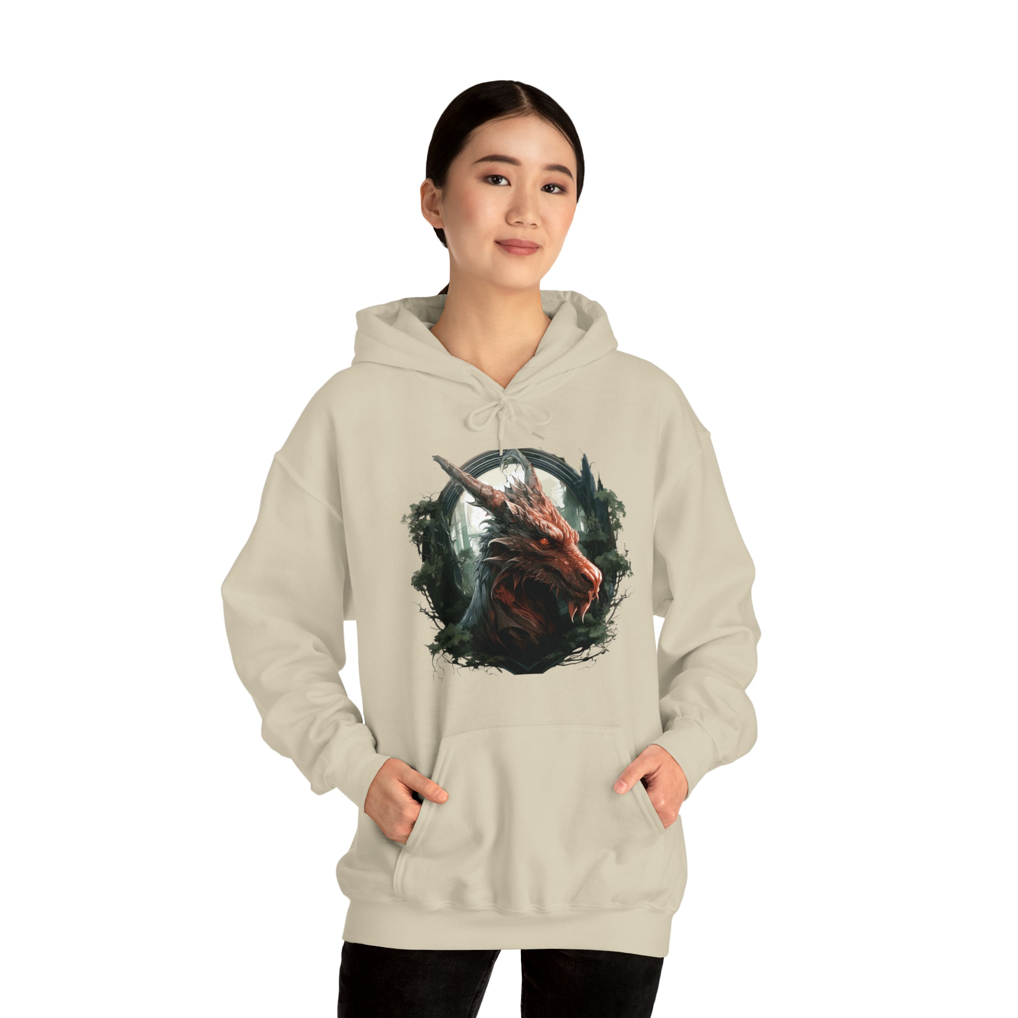 Unisex Dragon Face Hoodie   