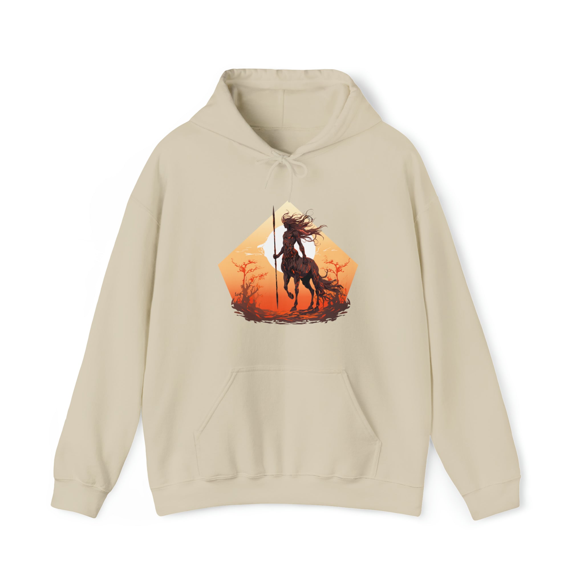 Unisex Centaur Warrior Hoodie Sand S 