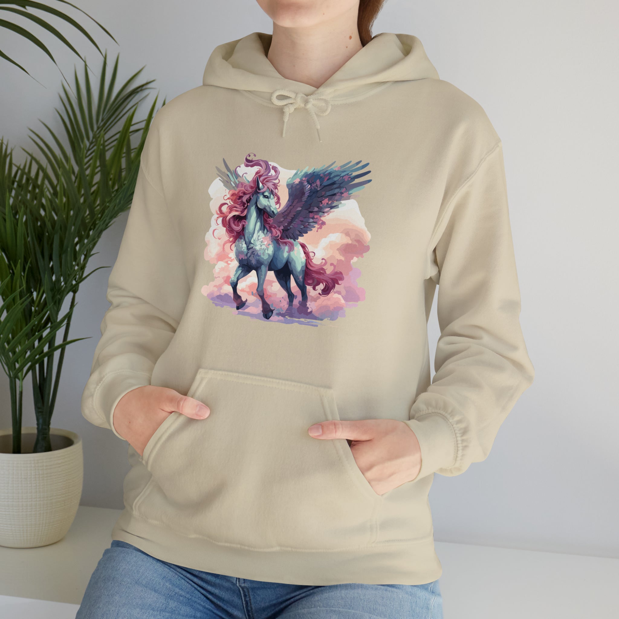 Unisex Pegasus Clouds Hoodie   