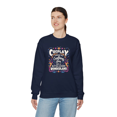 Unisex Cosplay Glitter-Covered Wonderland Sweatshirt   