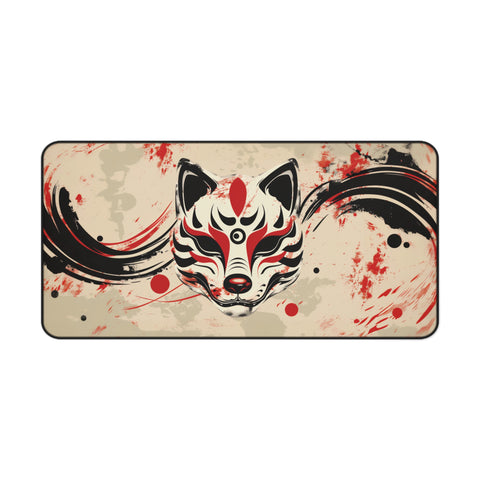 Kitsune Mask Desk Mat 15.5" × 31"  