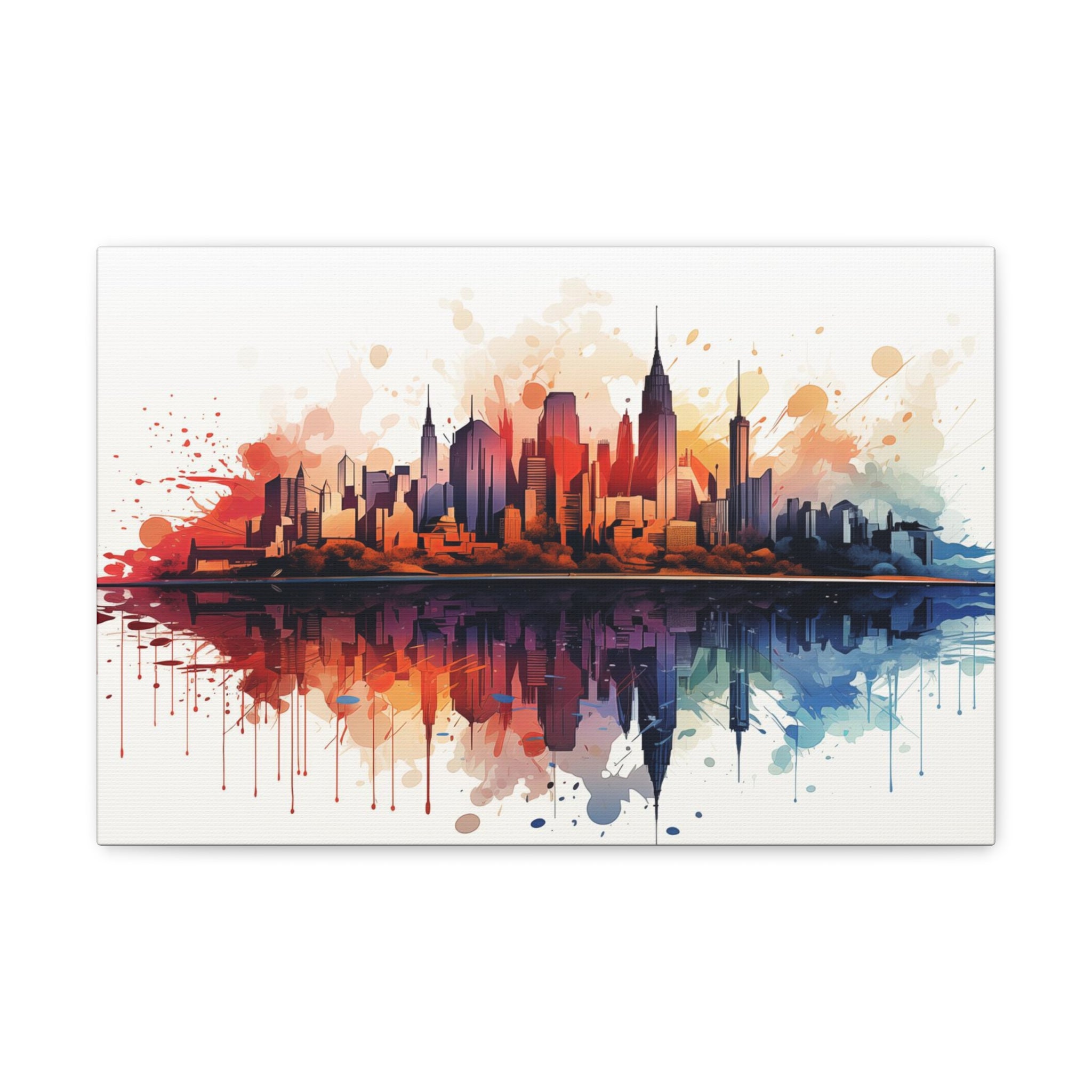 Skyline Reflections Wall Art 18″ x 12″ 1.25" 