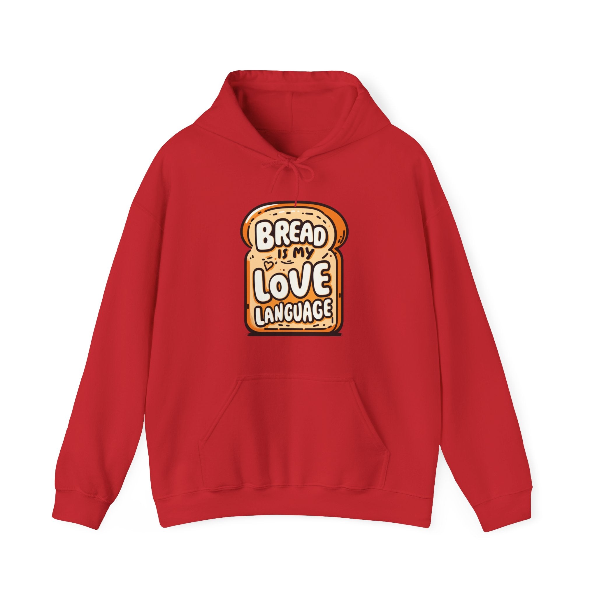 Unisex Bread is My Love Language Hoodie Red S 