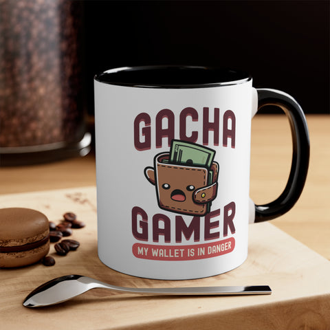 11oz Gacha Gamer My Wallet is in Danger Coffee Mug   