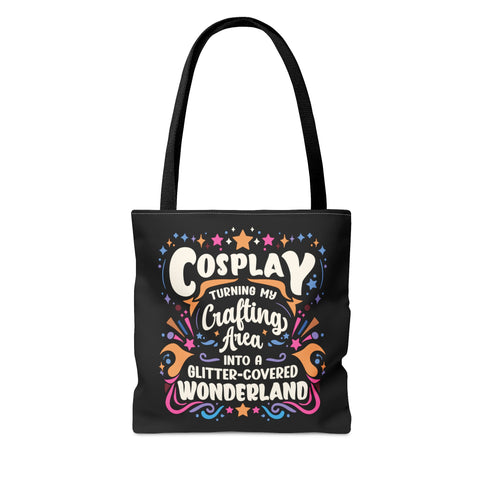 Cosplay Glitter-Covered Wonderland Tote Bag   