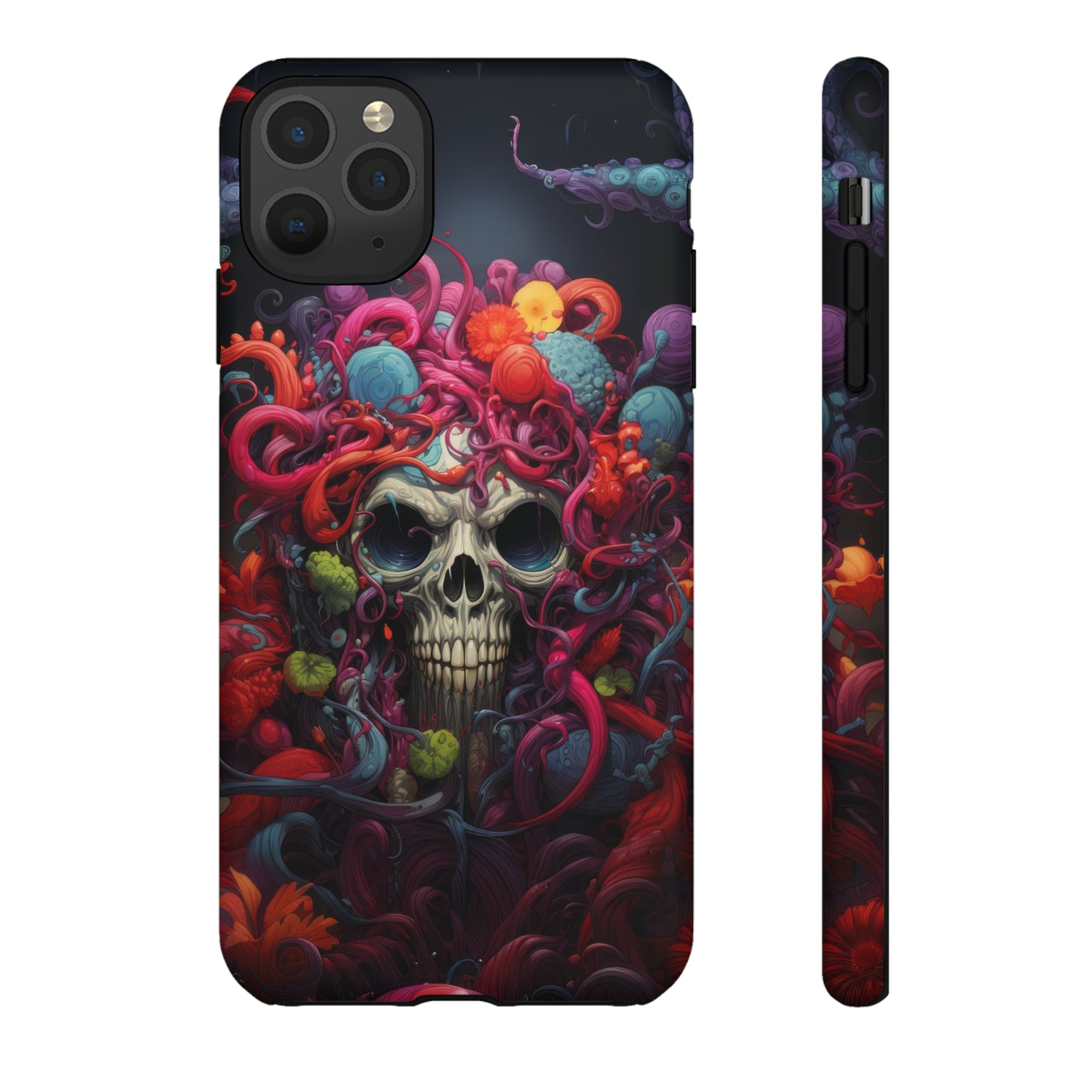 Psychedelic Skull & Tentacles Phone Case iPhone 11 Pro Max Matte 