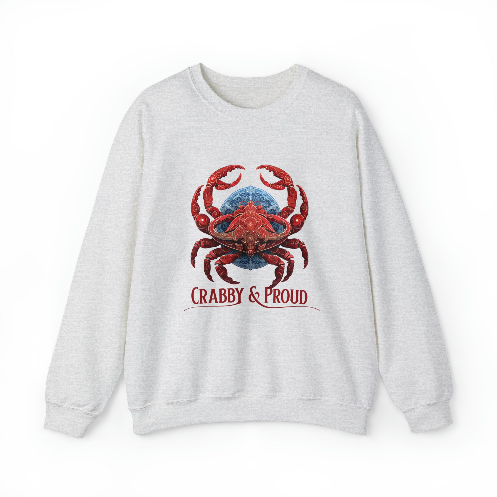 Unisex Cancer Crab Sweatshirt S Ash 