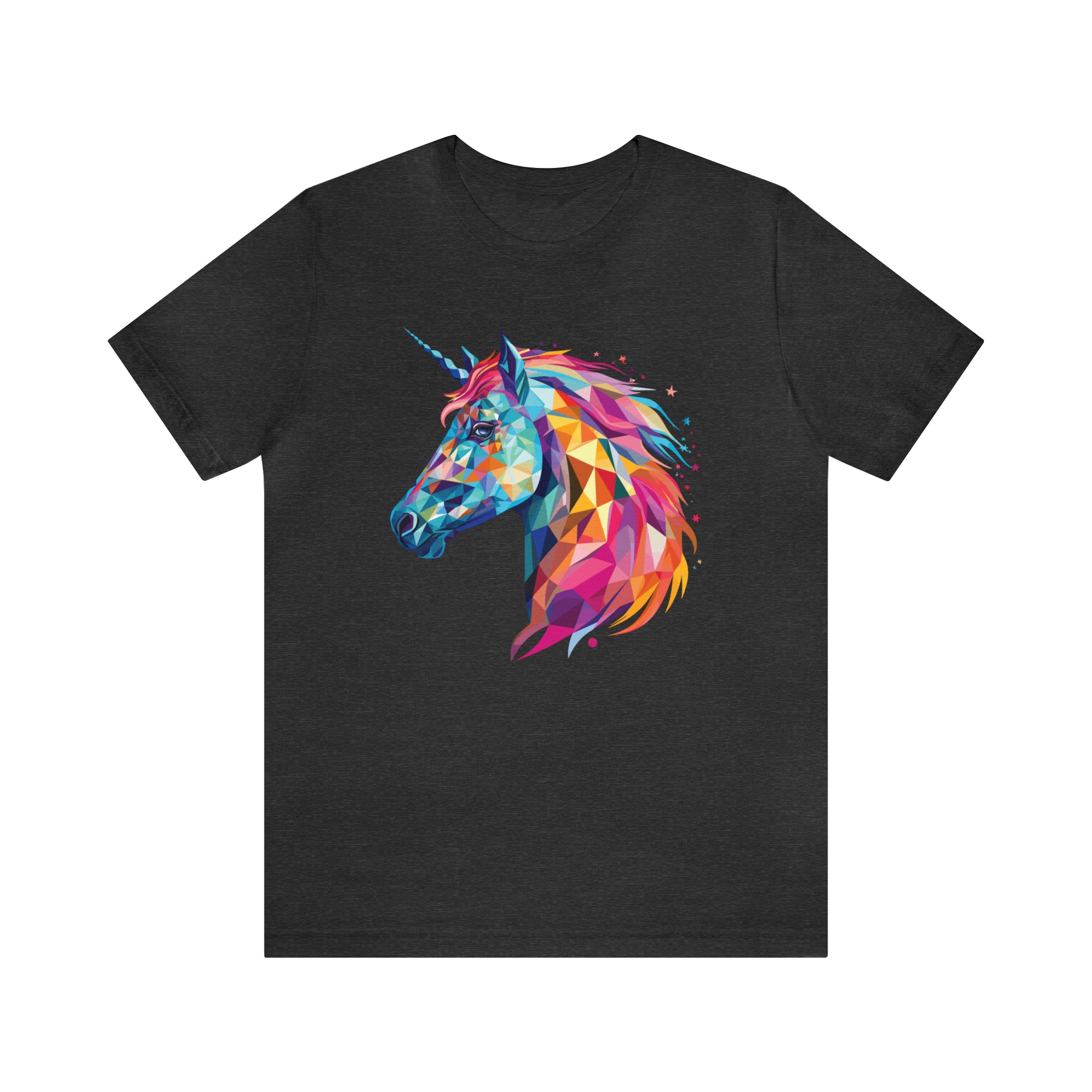 Unisex Crystallized Unicorn Mane T Shirt Dark Grey Heather S 