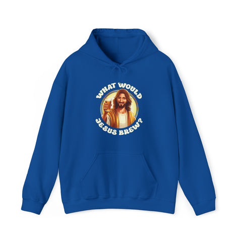 Unisex What Would Jesus Brew Beer Hoodie Royal S 