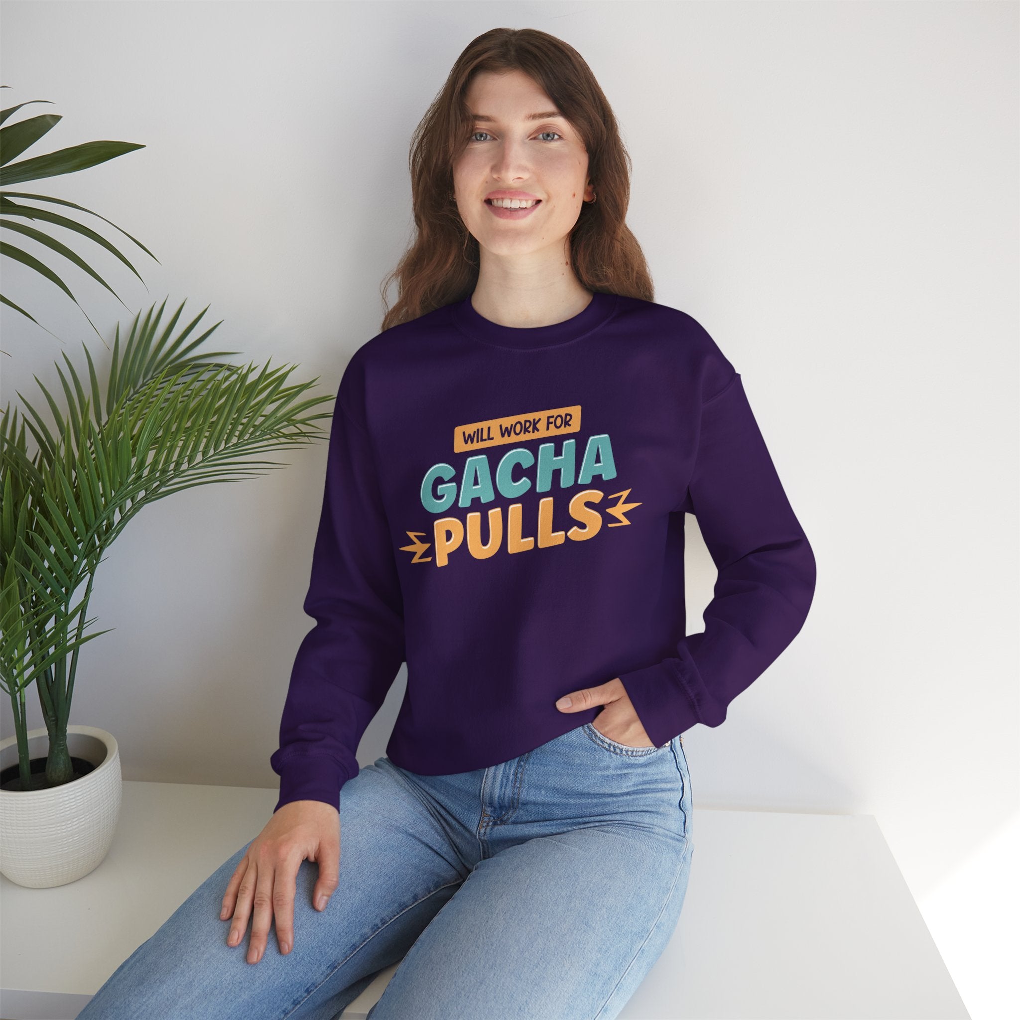 Unisex Will Work for Gacha Pulls Sweatshirt   