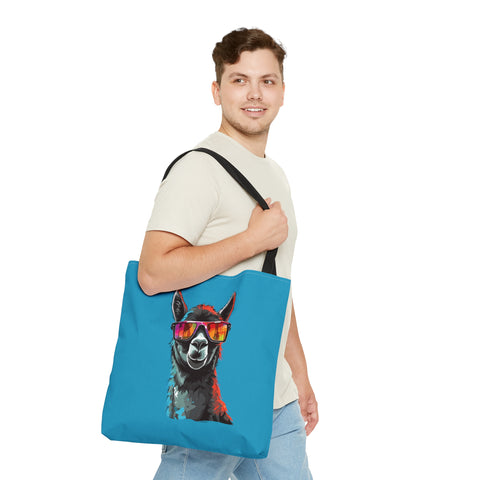 Black Llama Sunglasses Tote Bag   