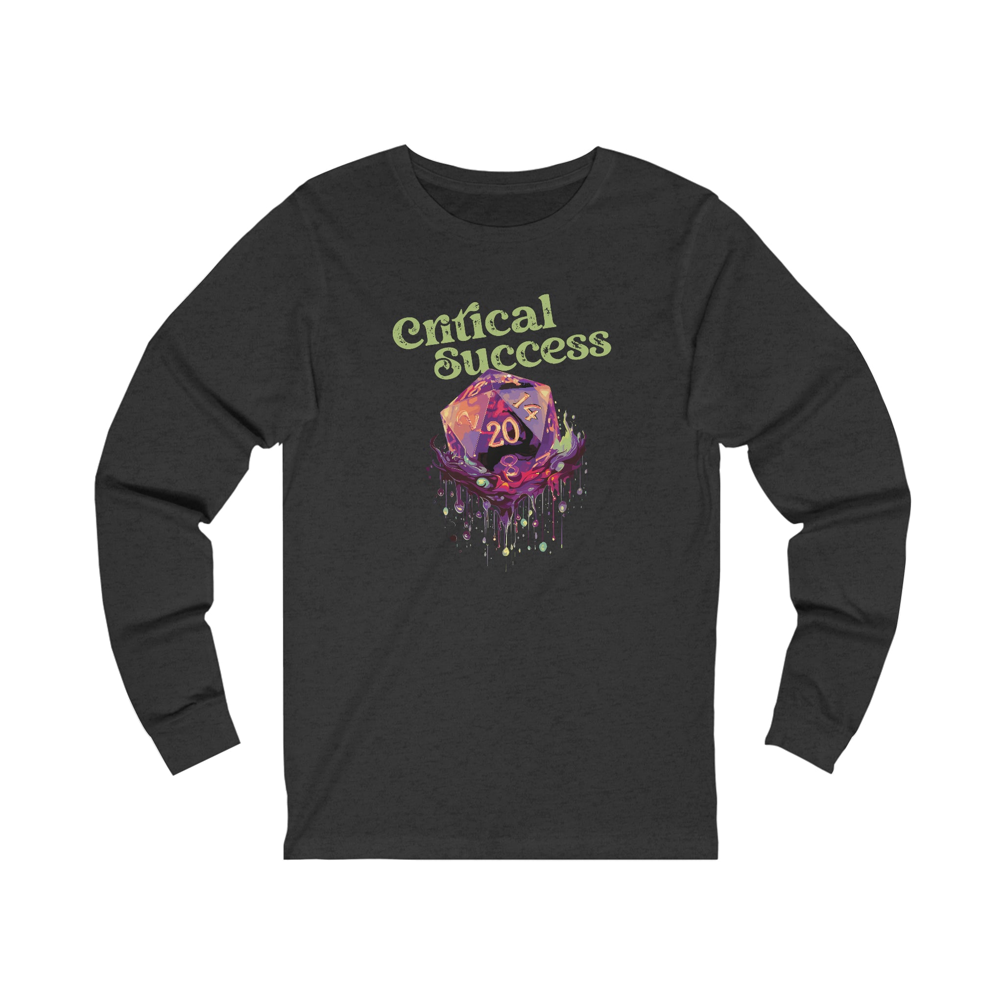 Unisex Critical Success Long Sleeve T Shirt S Dark Grey Heather 