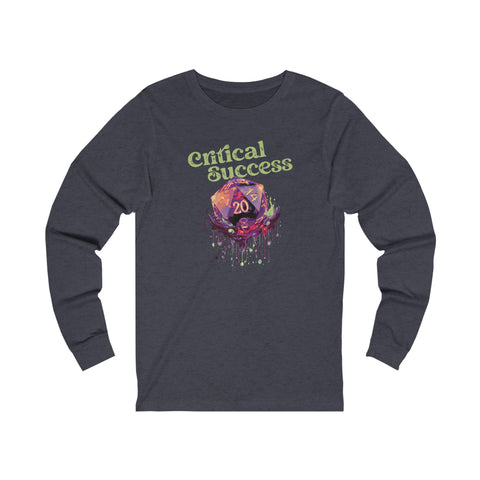 Unisex Critical Success Long Sleeve T Shirt S Heather Navy 