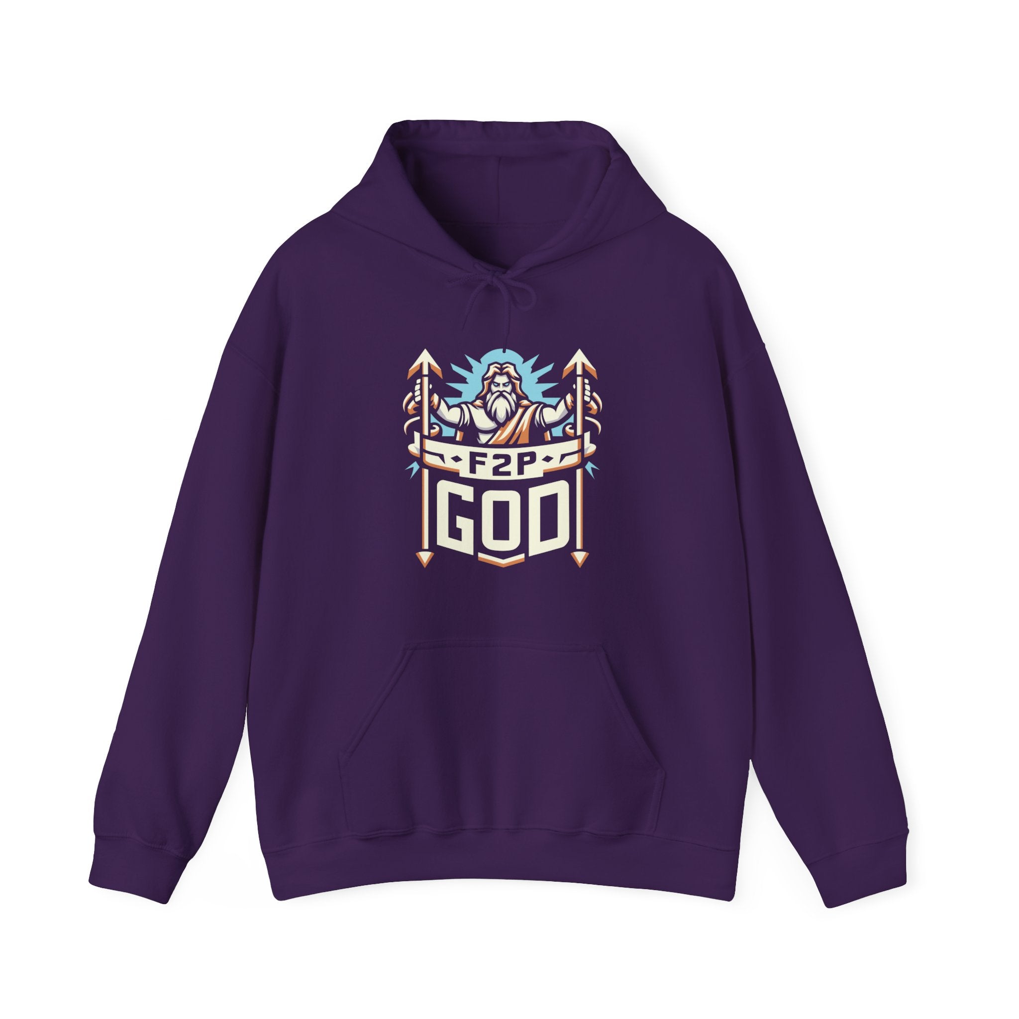 Unisex F2P God Hoodie Purple S 