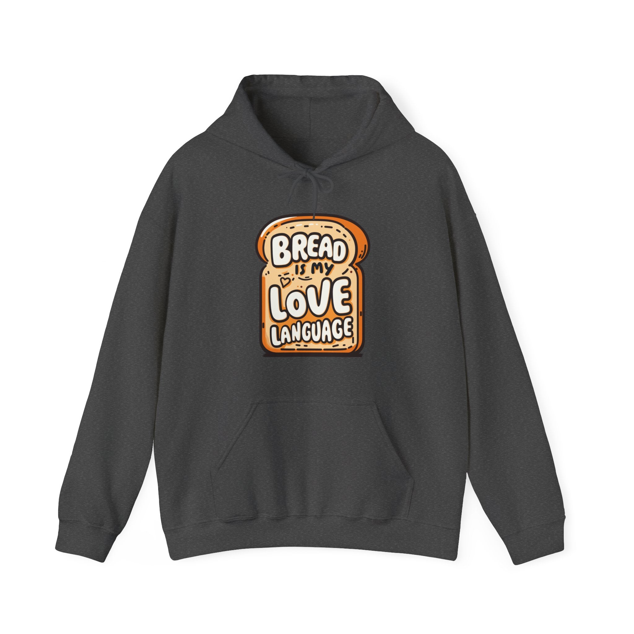 Unisex Bread is My Love Language Hoodie Dark Heather S 