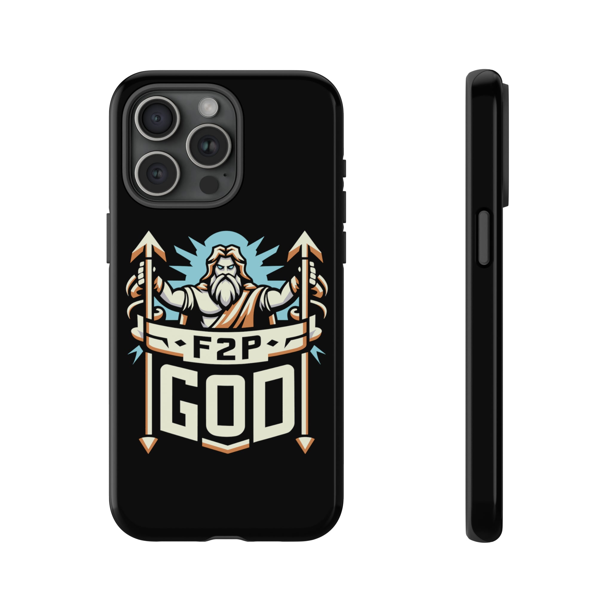 F2P God Phone Case iPhone 15 Pro Max Glossy 