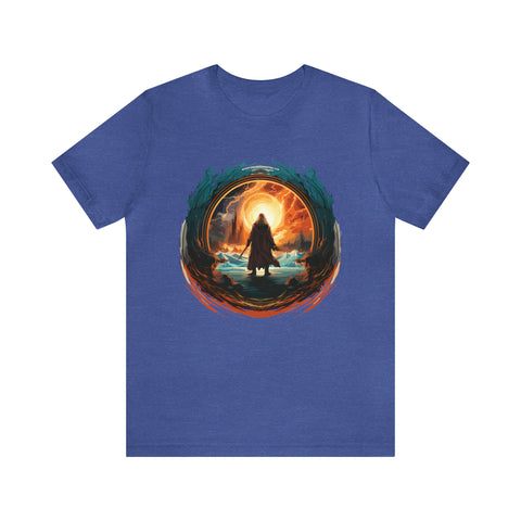 Unisex Wizard Portal T Shirt Heather True Royal S 