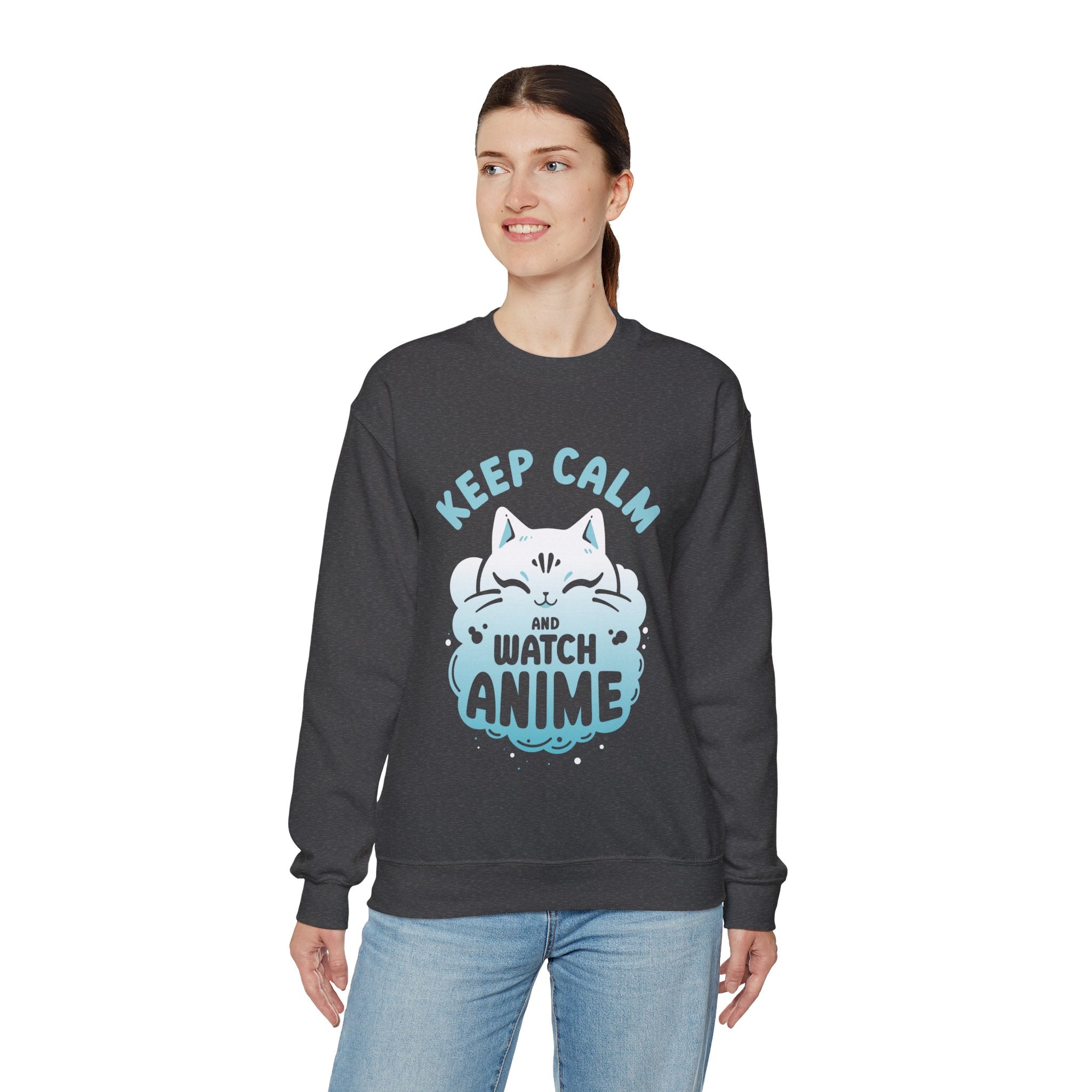 Unisex Keep Calm and Watch Anime Sweatshirt   