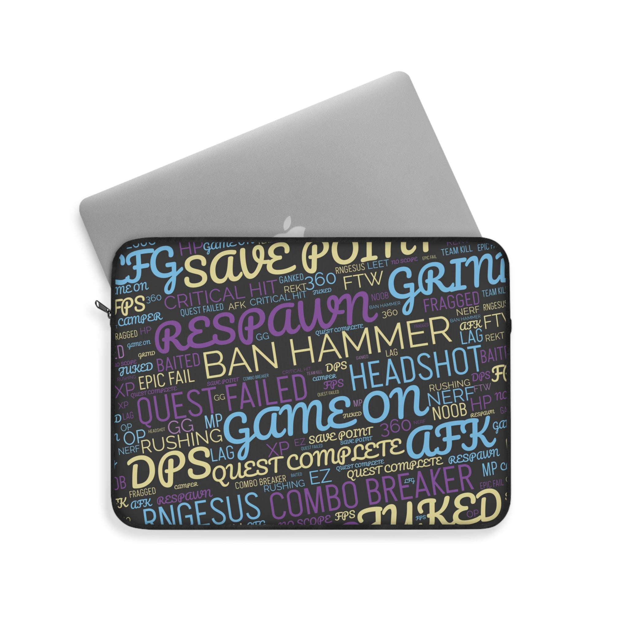 Gaming Words Laptop Sleeve   