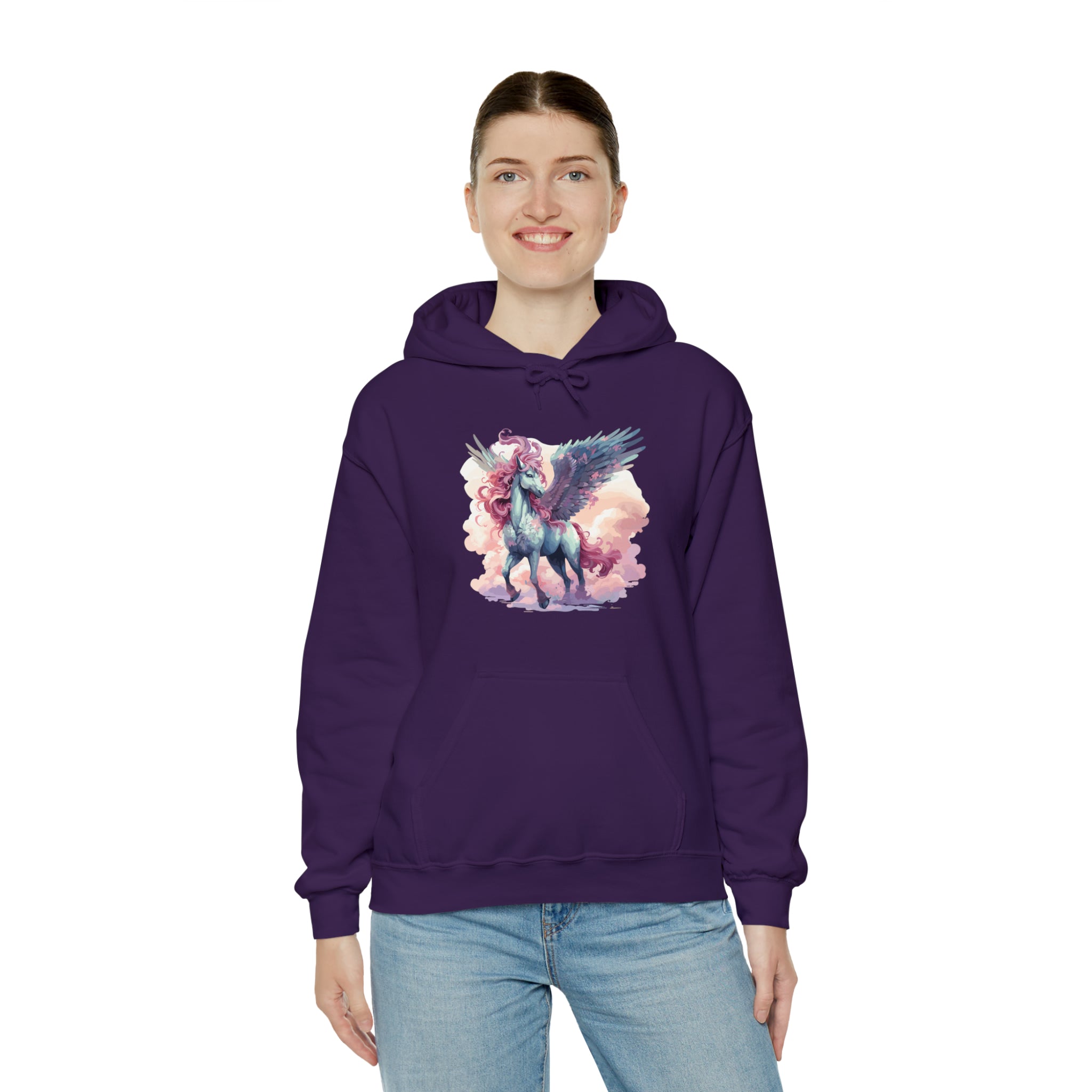 Unisex Pegasus Clouds Hoodie   