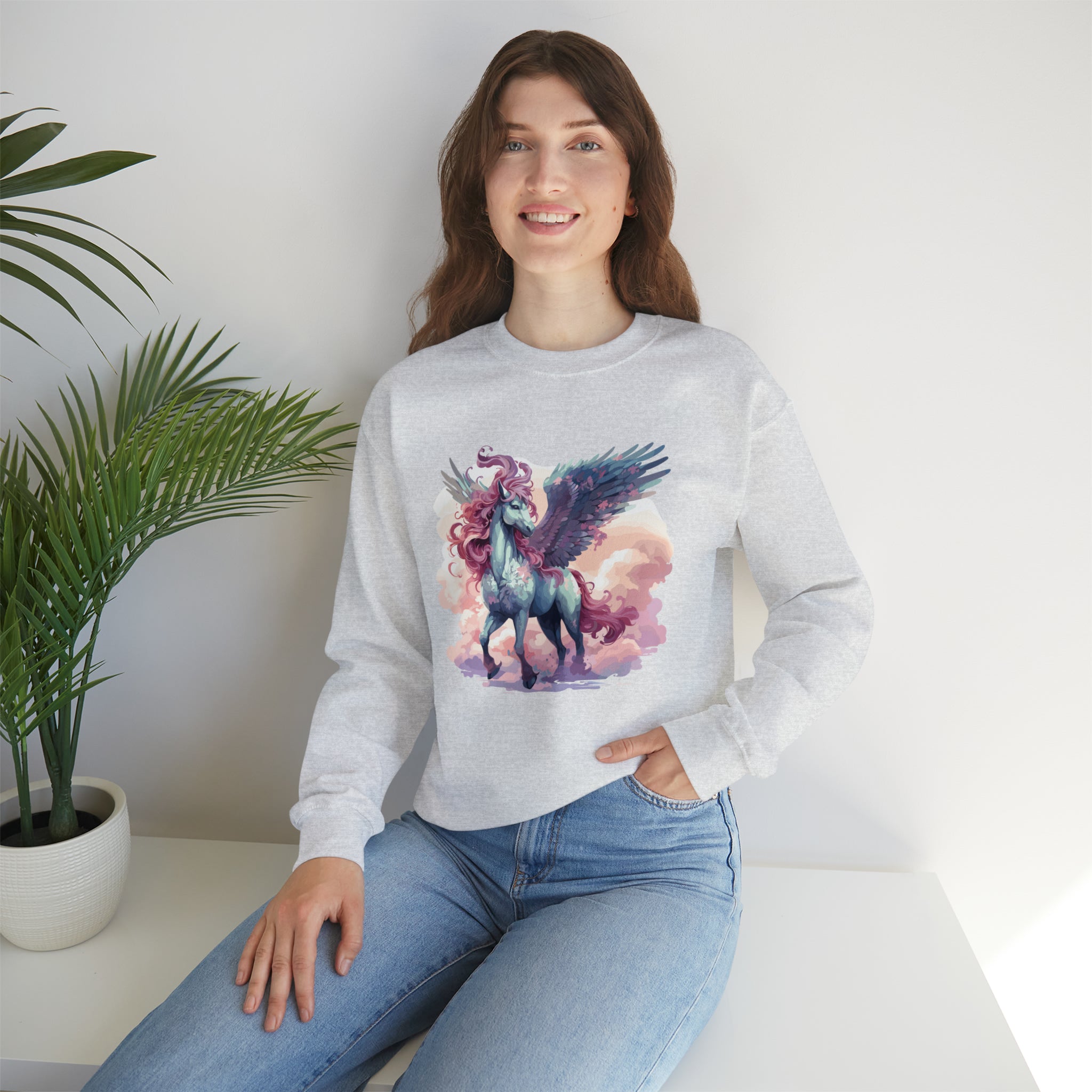 Unisex Pegasus Clouds Sweatshirt   