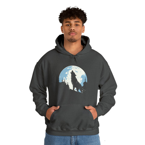 Unisex Howling Wolf Hoodie   