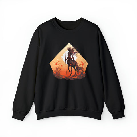 Unisex Centaur Warrior Sweatshirt S Black 