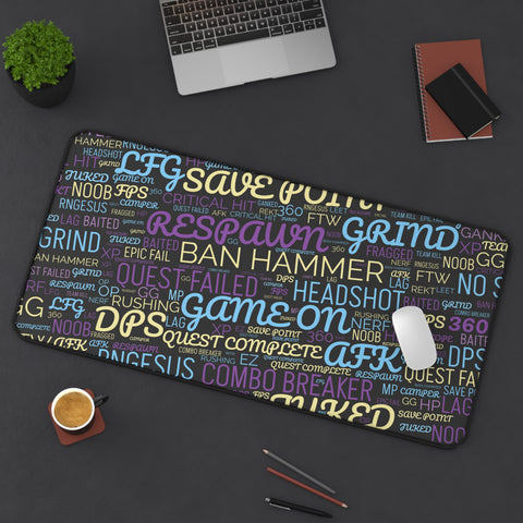 Gaming Words Desk Mat   