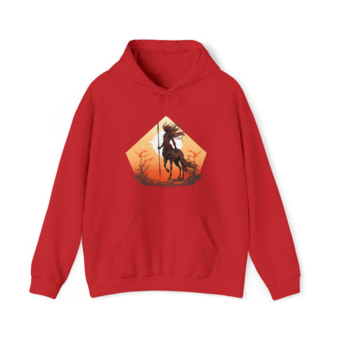 Unisex Centaur Warrior Hoodie Red S 