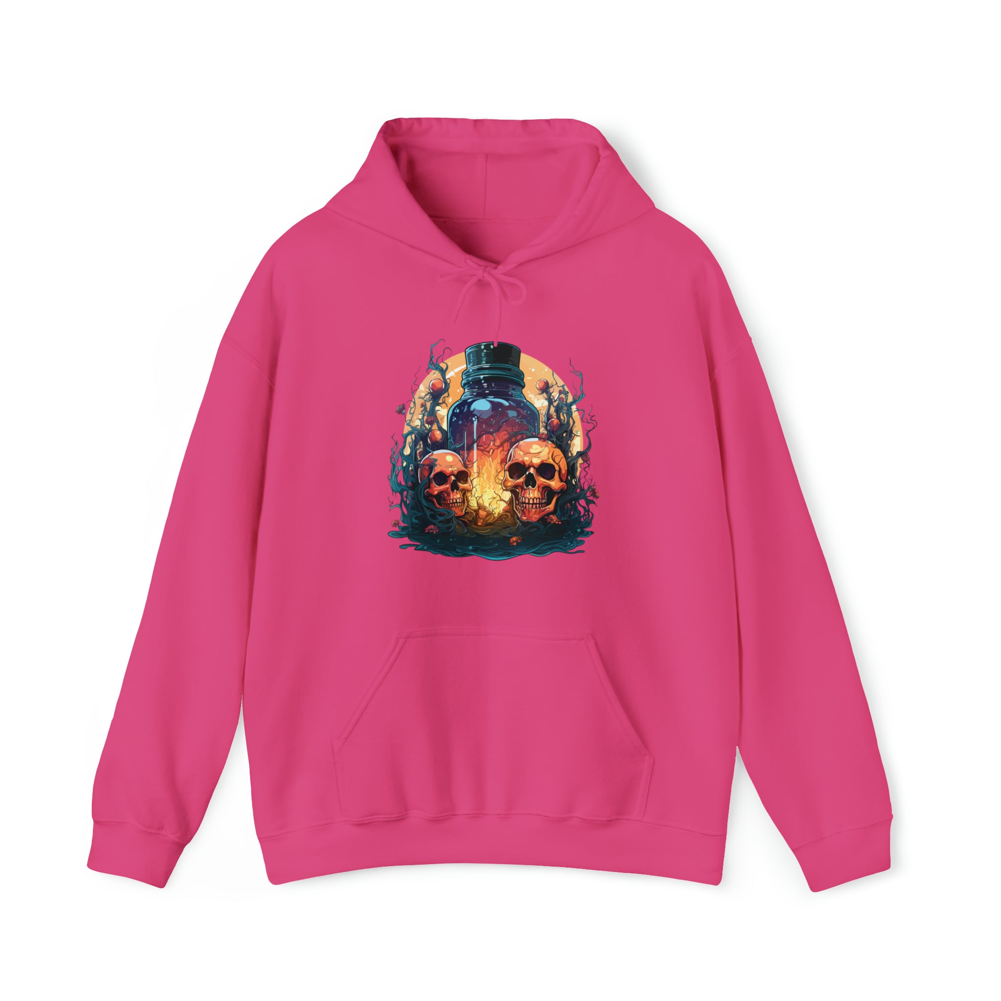 Unisex Magic Potion & Skulls Hoodie Heliconia S 