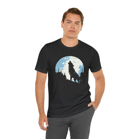 Unisex Howling Wolf T Shirt   