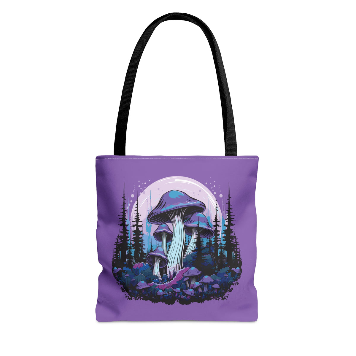 Purple Mushroom Forest Tote Bag Small  