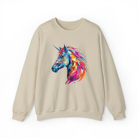 Unisex Crystallized Unicorn Mane Sweatshirt S Sand 