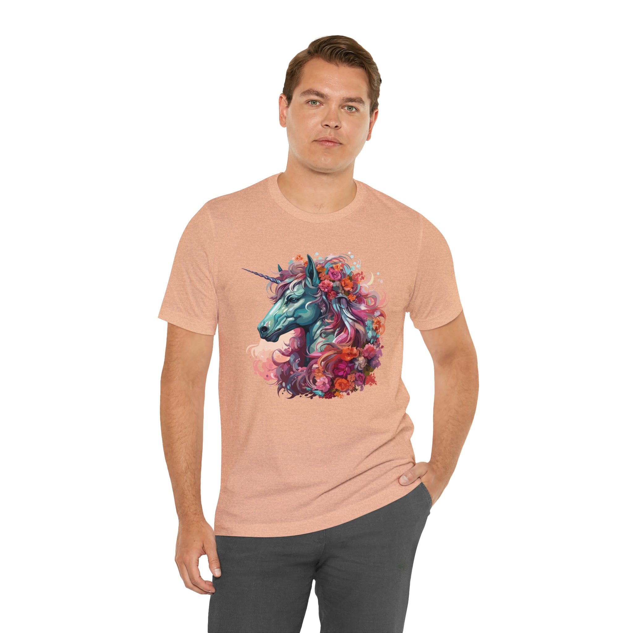 Unisex Unicorn Flowers T Shirt   