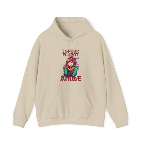 Unisex I Speak Fluent Anime Girl Hoodie Sand S 