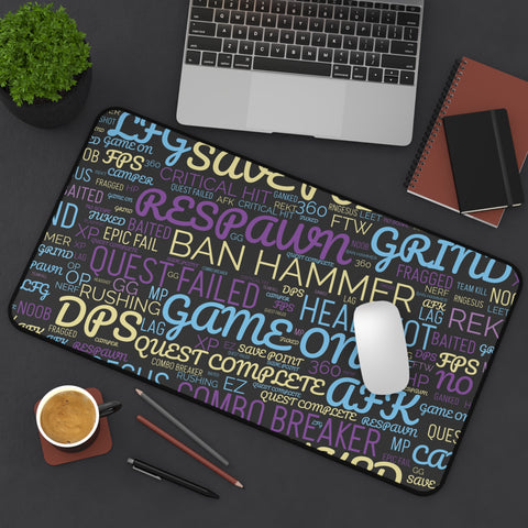 Gaming Words Desk Mat   