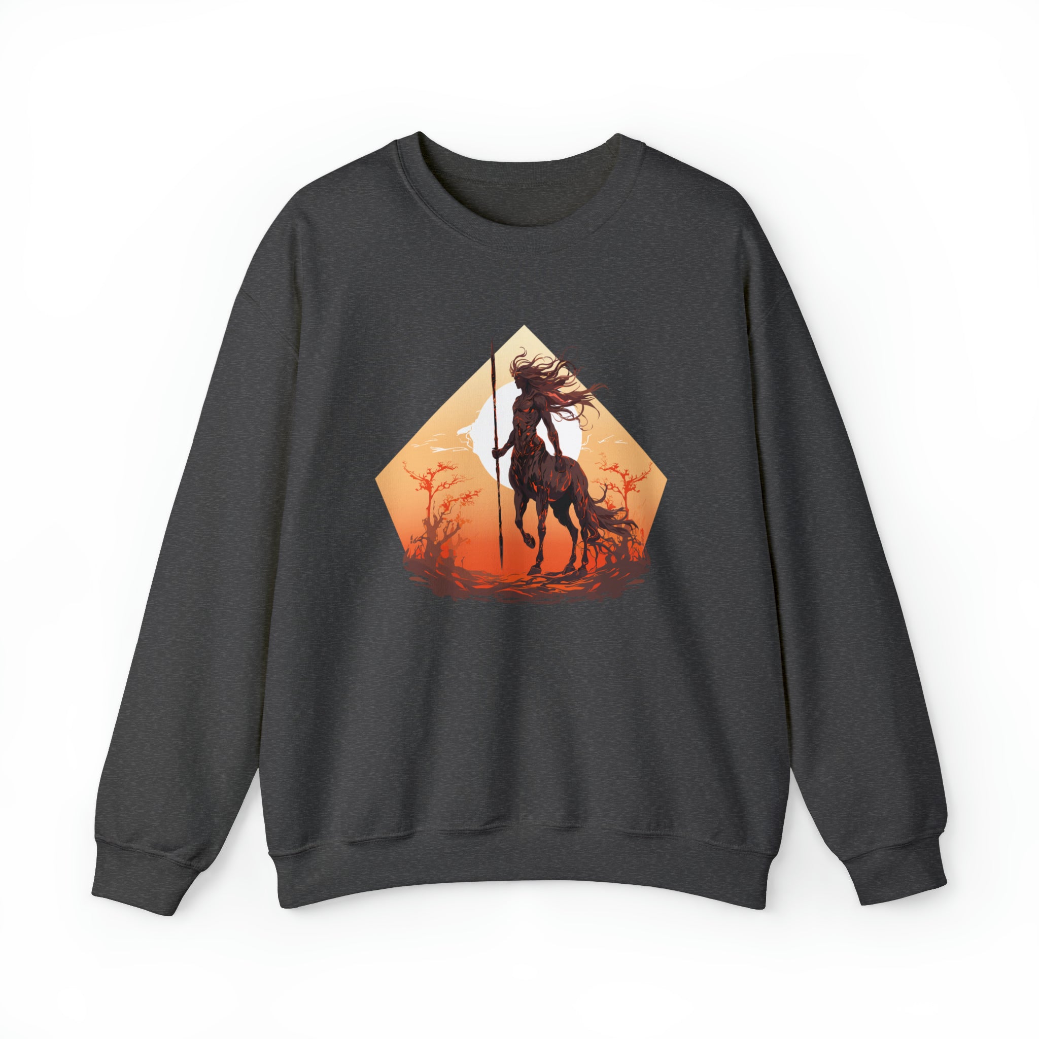 Unisex Centaur Warrior Sweatshirt S Dark Heather 