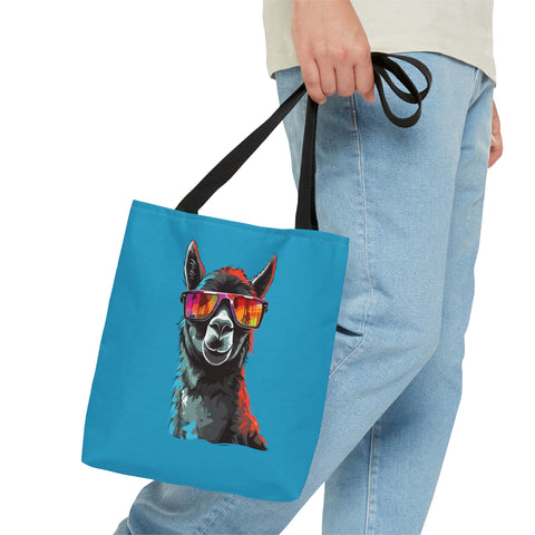 Black Llama Sunglasses Tote Bag   