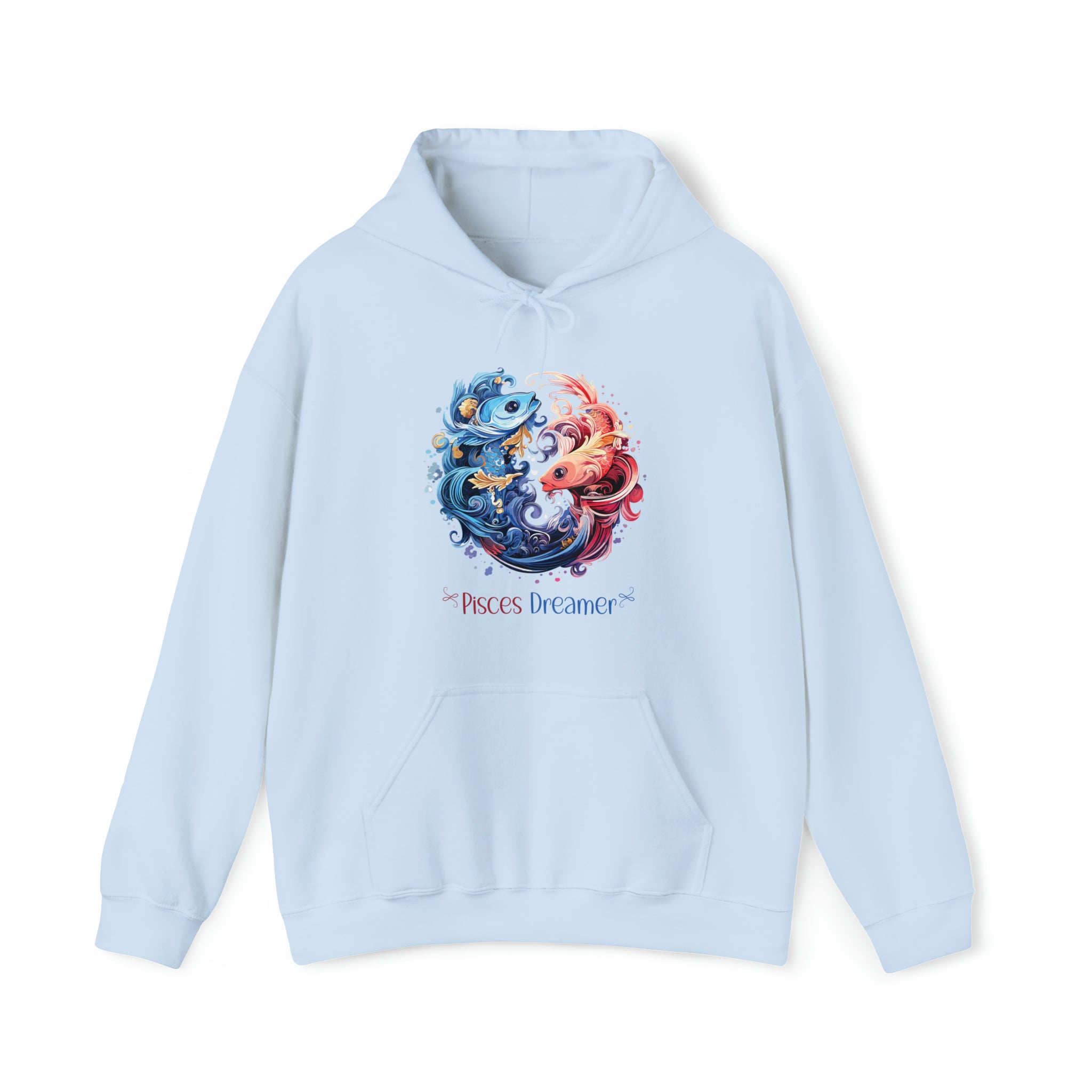 Unisex Pisces Dreamer Hoodie Light Blue S 