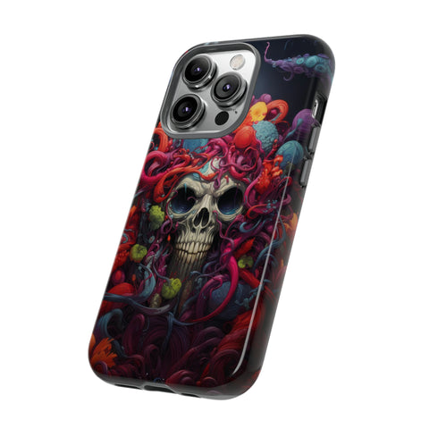 Psychedelic Skull & Tentacles Phone Case   