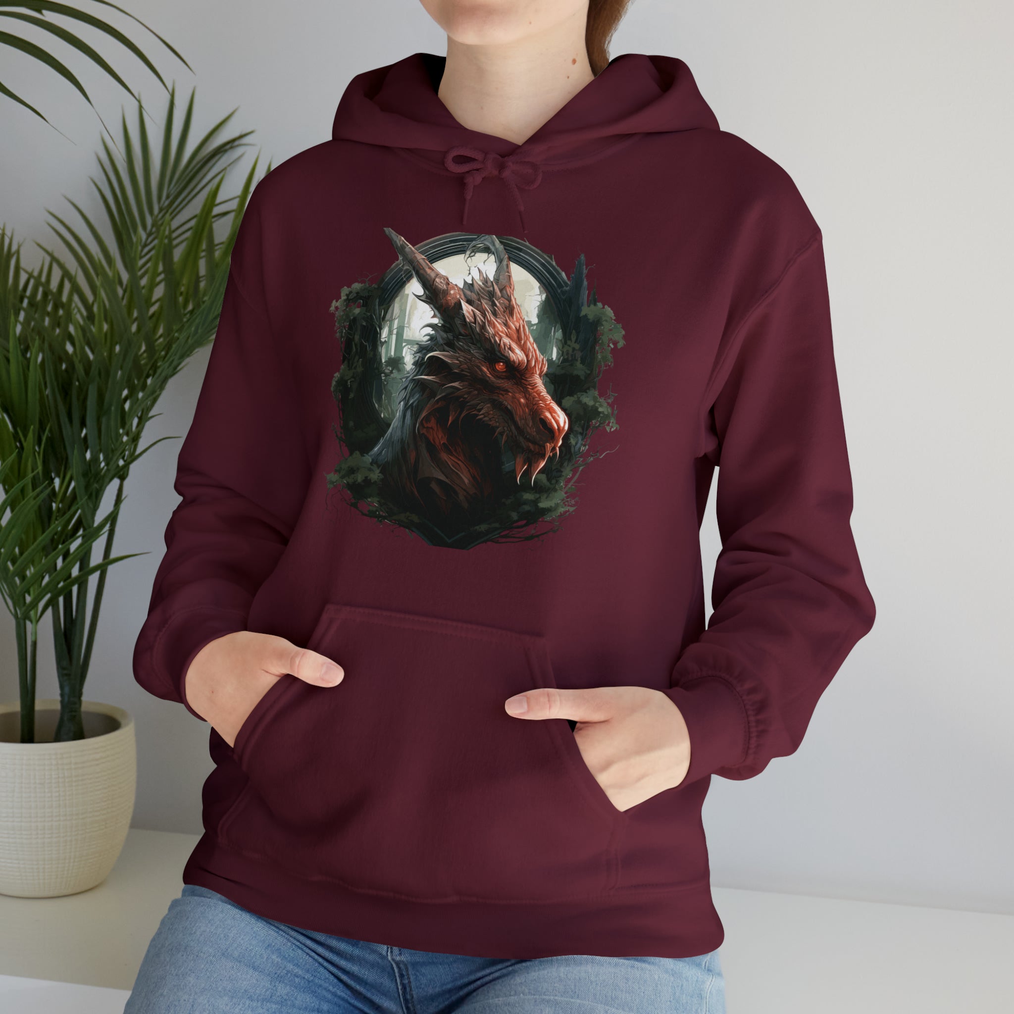 Unisex Dragon Face Hoodie   