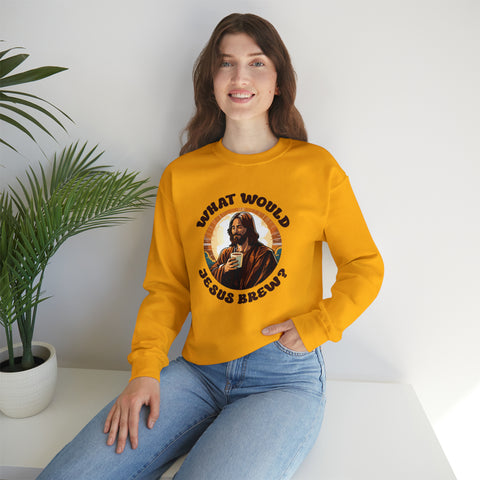 Unisex What Would Jesus Brew Coffee Sweatshirt   