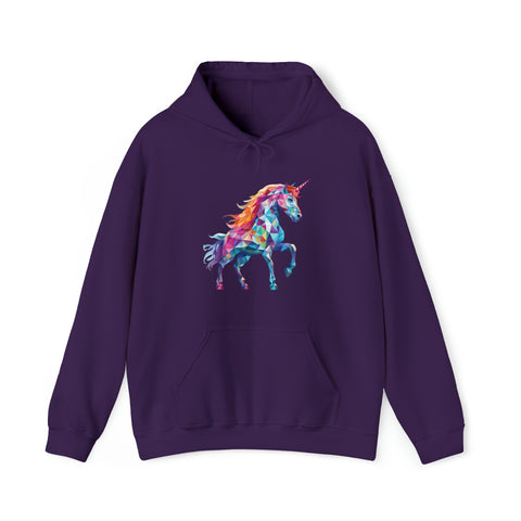 Unisex Crystallized Unicorn Hoodie Purple S 