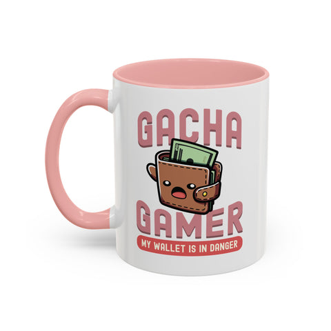 11oz My Wallet is in Danger Gacha Gamer Coffee Mug 11oz Pink