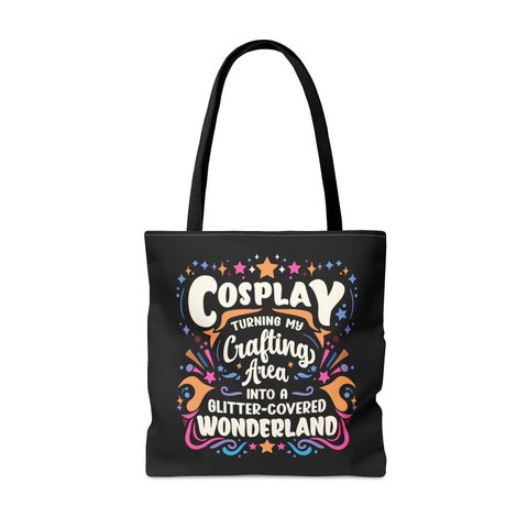 Cosplay Glitter-Covered Wonderland Tote Bag   