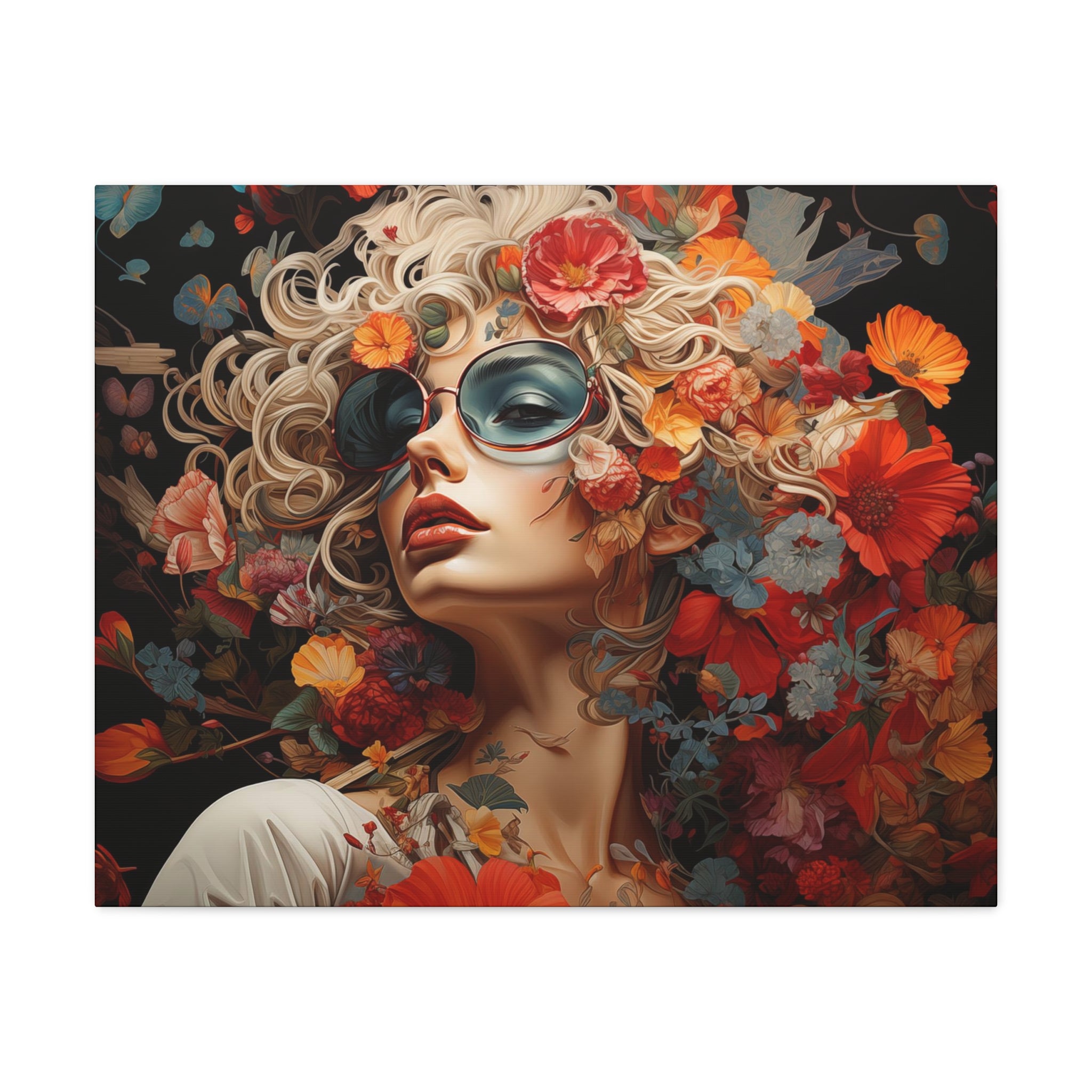 Flower Woman Wall Art 30″ x 24″ 1.25" 