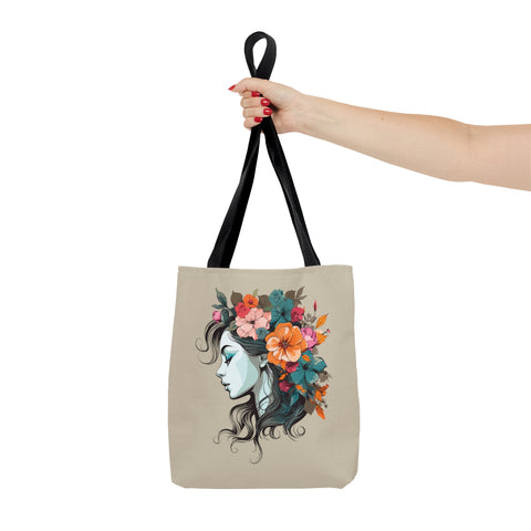 Flower Woman Tote Bag   